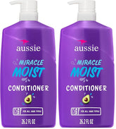 Aussie Miracle Moist with Avocado & Jojoba Oil, Paraben Free Conditioner, 26.2 fl oz (Pack of 2)