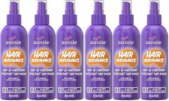 Aussie Hair Insurance Leave-In Conditioner Spray,Frizz Control,Softening with Jojoba & Sea Kelp,Moisturizing Treatment for All Hair Types,Juicy Citrus,8 Fl Oz Each,(Pack of 6)