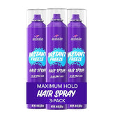 Aussie Instant Freeze Hair Spray for Extreme Hold, Infused with Jojoba Oil & Sea Kelp, Long-Lasting All-Day Fresh Citrus Scent, Safe for All Hair Types, 10 Fl Oz, 3 Pack