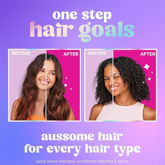 Aussie Ultra Wonder Daily Mist Lightweight Multi-Use Detangler, silicone-free, for All Hair Types and Curls, 7.6oz