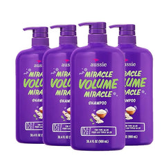 Aussie Miracle Volume Shampoo, Paraben-Free, Volumizing, 30.4 oz, 4-pack