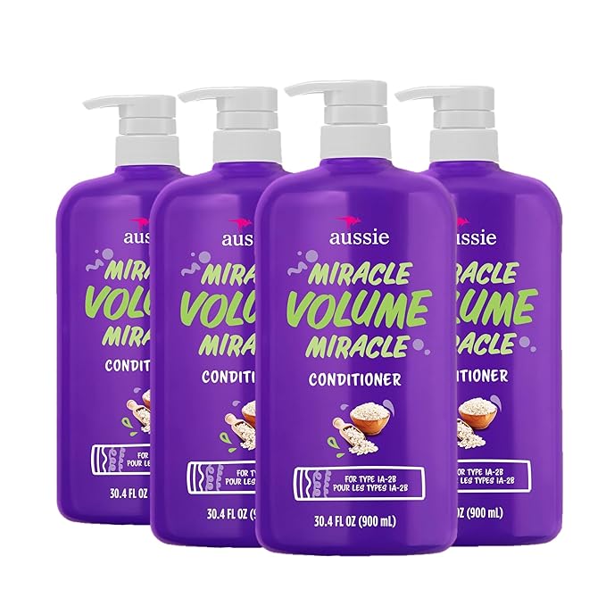 Aussie Miracle Volume Conditioner, Paraben-Free, Volumizing, 30.4 oz, 4-pack