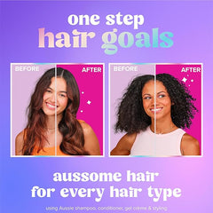 Aussie Ultra Wonder Gel Crème All-in-1 Moisturizing Hold Styler, Gel + Cream, for All Hair Types and Curls, 10.1oz